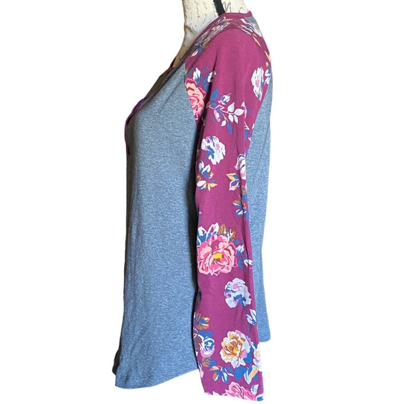 Matilda Jane Raglan Womens M Tee With Matching L Leggings Grey Purple Floral Set - Picture 7 of 10